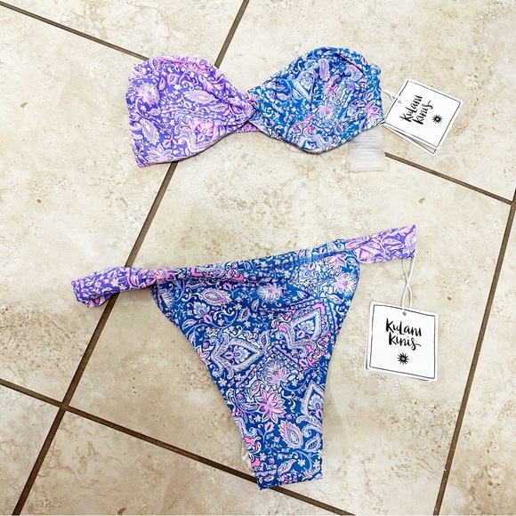 New kulani kinis TWIST BANDEAU BIKINI size XS - Picture 7 of 9